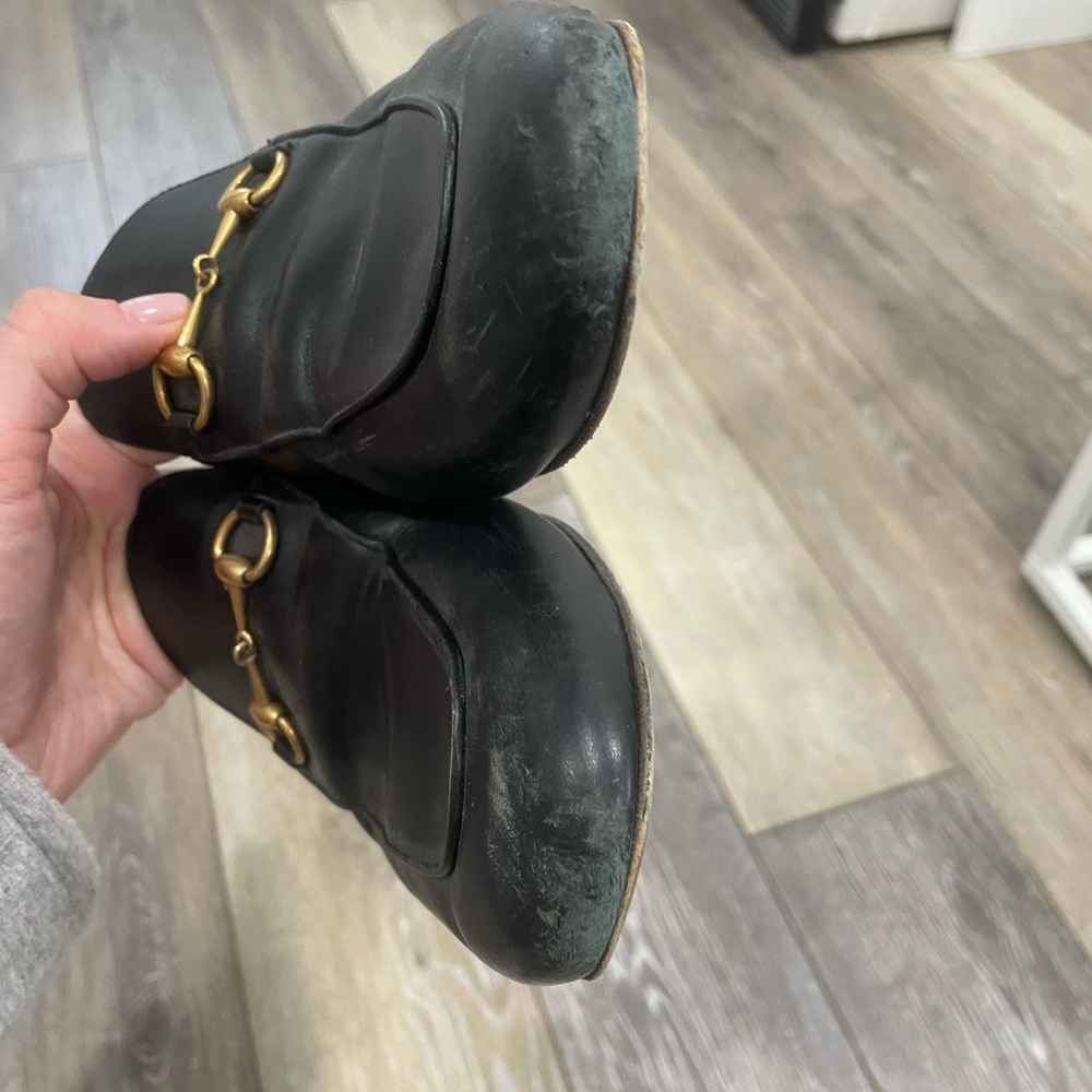 Gucci Black Leather Horsebit Loafers - Picture 5 of 5